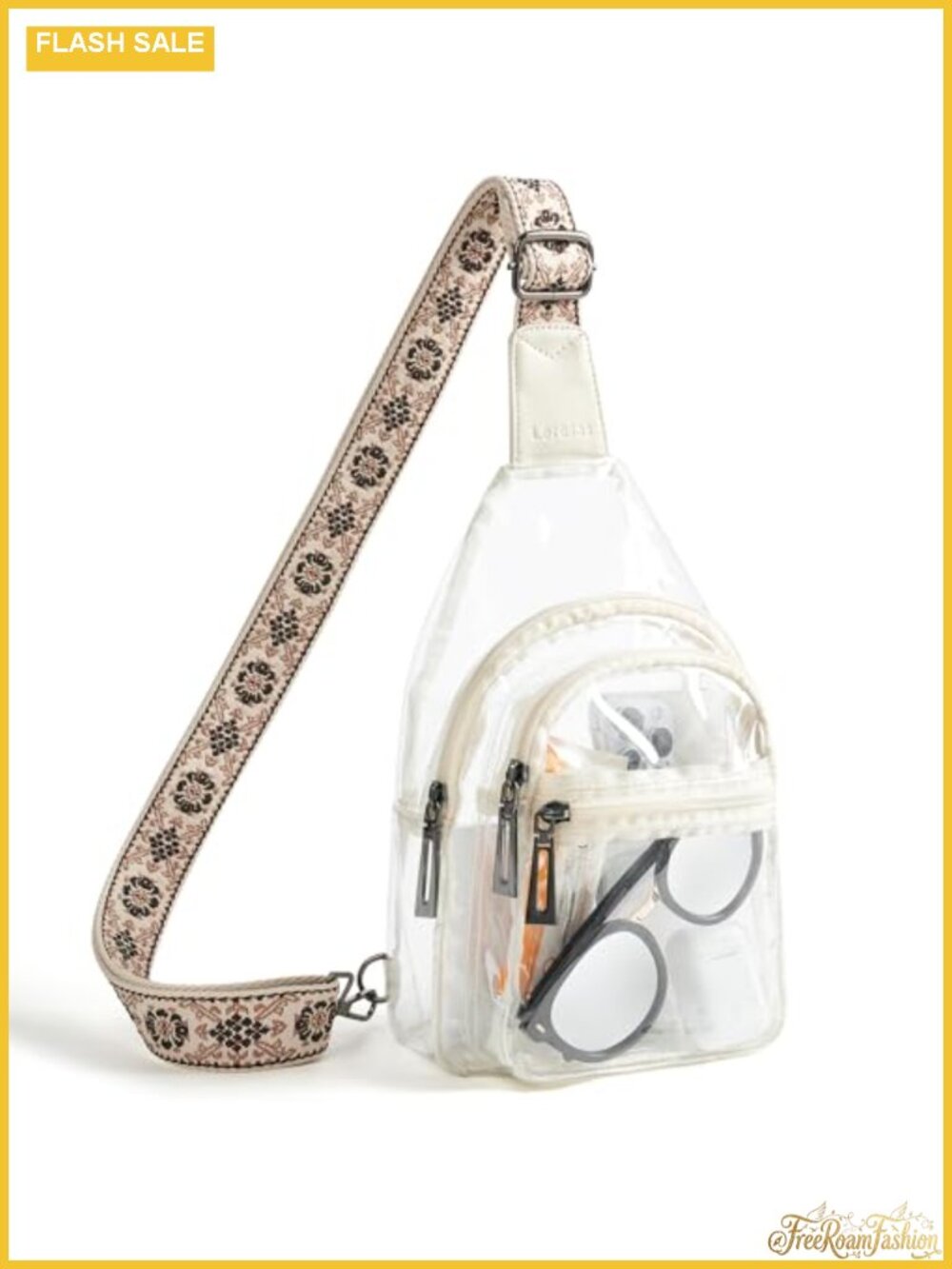 Clear Sling Bag Stadium Approved Crossbody Fanny Pack for Events